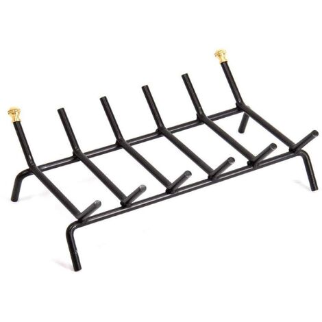 Chenet en fer forgé pour cheminée 55 cm – Support à bûches rectangulaire 35 cm de profondeur – Élégant et fonctionnel – Mille