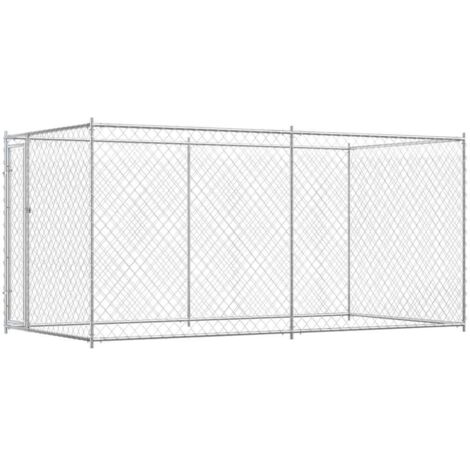 Chenil d'extérieur, Enclos Parc Cage pour animaux pour chiens 382x192x185 cm LKF21164