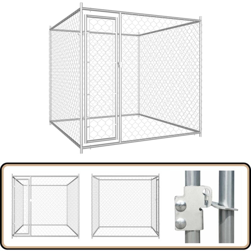 Vidaxl - Chenil d'extérieur pour chiens 193x193x185 cm - Chenil Pour Chien - Abri Chien Extérieur - Espace Jeux Chien - Niche Chien - Enceinte Chien