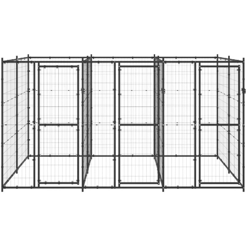 Vidaxl - Chenil extérieur Acier 7,26 m²