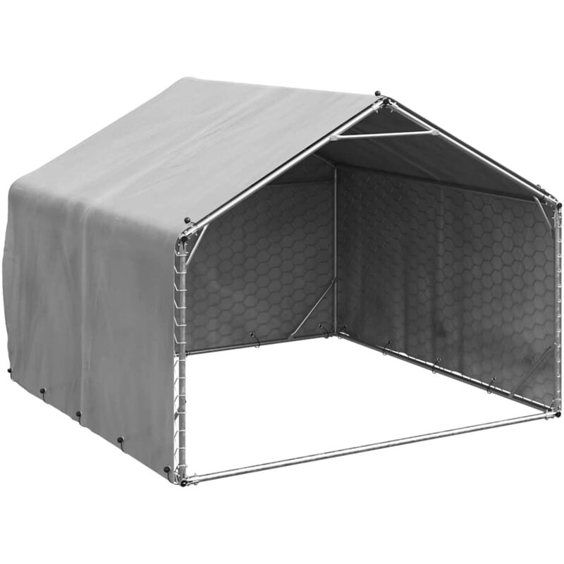 Vidaxl - Chenil d'extérieur pour chiens housse 2x2x1,5 m acier galvanisé