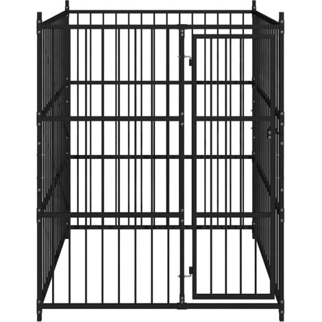 Chenil d'extérieur pour chiens Parc enclos pour animaux - 150 x 150 x 185 cm BV743071 - BonneVie