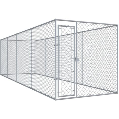 Chenil d'extérieur pour chiens Parc enclos pour animaux - 760x192x185 cm BV935658 - BonneVie