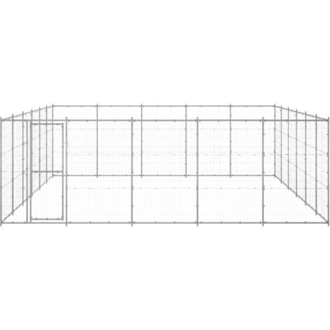 Chenil d'extérieur pour chiens Parc enclos pour animaux - Acier galvanisé 36,3 m² BV450518 - BonneVie