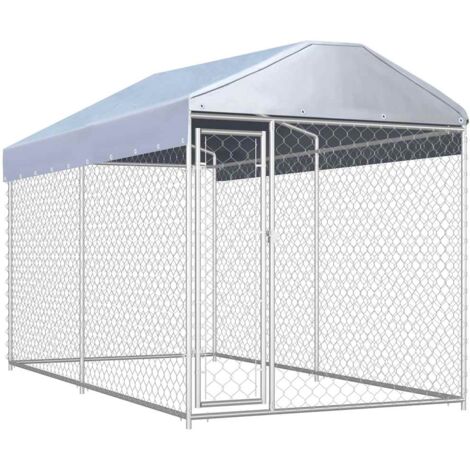 Chenil, Enclos pour chiens,Meuble de cage pour chiens d'extérieur avec toit pour chiens 382x192x225 cm FR772472 Maison Chic