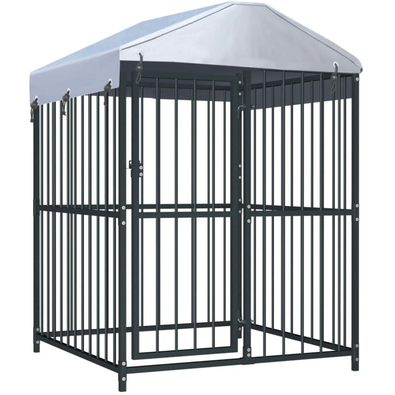 Maisonchic - Chenil, Enclos pour chiens,Meuble de cage pour chiens extérieur avec toit pour chiens 120 x 120 x 150 cm FR590398 design in