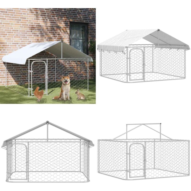 Vidaxl - Chenil extérieur avec toit 200x200x150 cm - Niche Pour Chien - Chenil Exterieur - Abri Pour Chien - Refuge Pour Chien - Enceinte Pour Chien