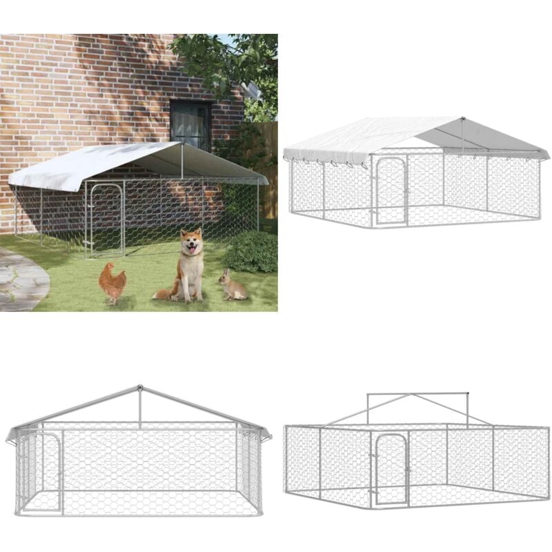 Vidaxl - Chenil extérieur avec toit 300x300x150 cm - Niche Pour Chien - Chenil Exterieur - Abri Pour Chien - Refuge Pour Chien - Cage Pour Chien