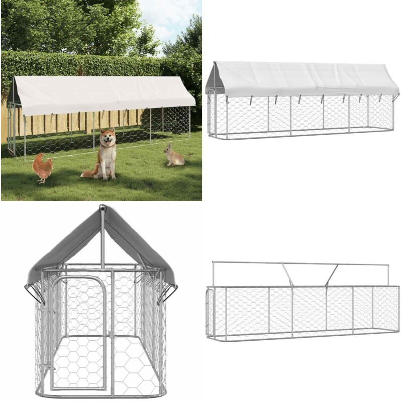 Vidaxl - Chenil extérieur avec toit 400x100x150 cm - Chenil Exterieur - Abri Chien - Niche Chien - Cage Chien - Maison Chien - Home & Living