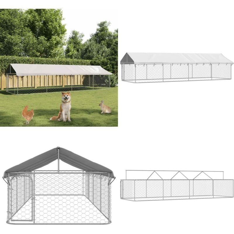 Vidaxl - Chenil extérieur avec toit 600x200x150 cm - Niche Pour Chien - Chenil Exterieur - Abri Pour Chien - Refuge Pour Chien - Cage Pour Chien