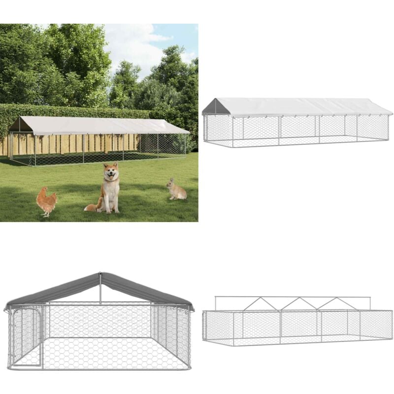 Vidaxl - Chenil extérieur avec toit 600x300x150 cm - Niche Pour Chien - Chenil Exterieur - Abri Pour Chien - Refuge Pour Chien - Enceinte Pour Chien