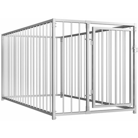 Chenil extérieur cage enclos parc animaux chien d'extérieur pour chiens 100 cm