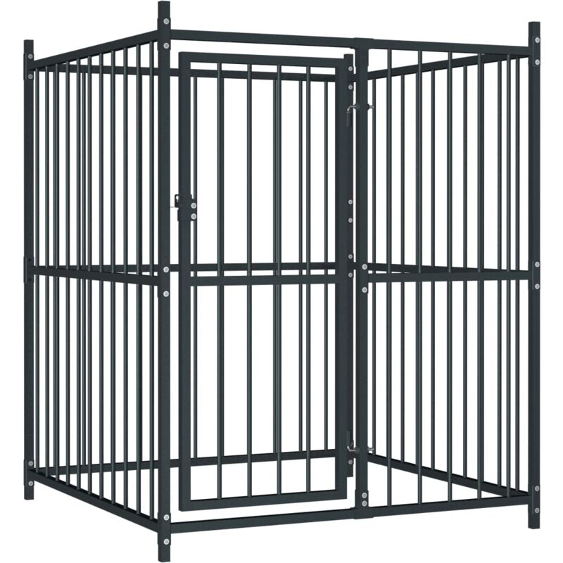 Chenil extérieur pour chiens 120 x 120 x 150 cm