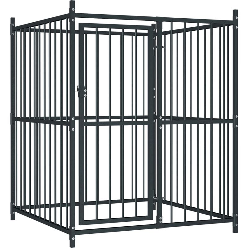 Chenil exterieur pour chiens 120 x 120 x 150 cm