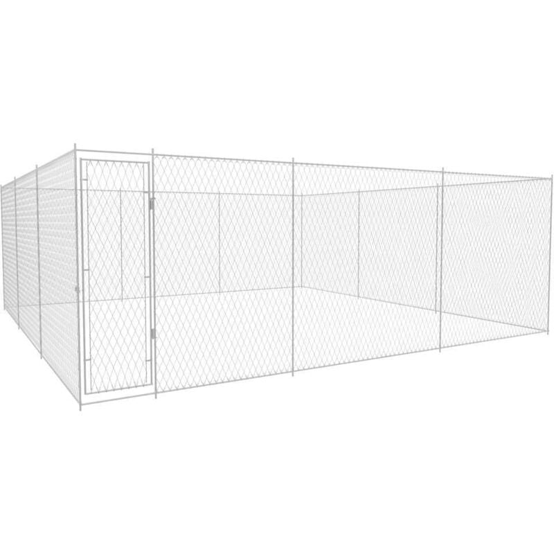 Vidaxl - Chenil extérieur pour chiens Acier galvanisé 570x570x185 cm