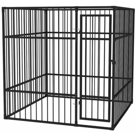 Chenil extérieur robuste pour chiens 2 x 2 x 2 m