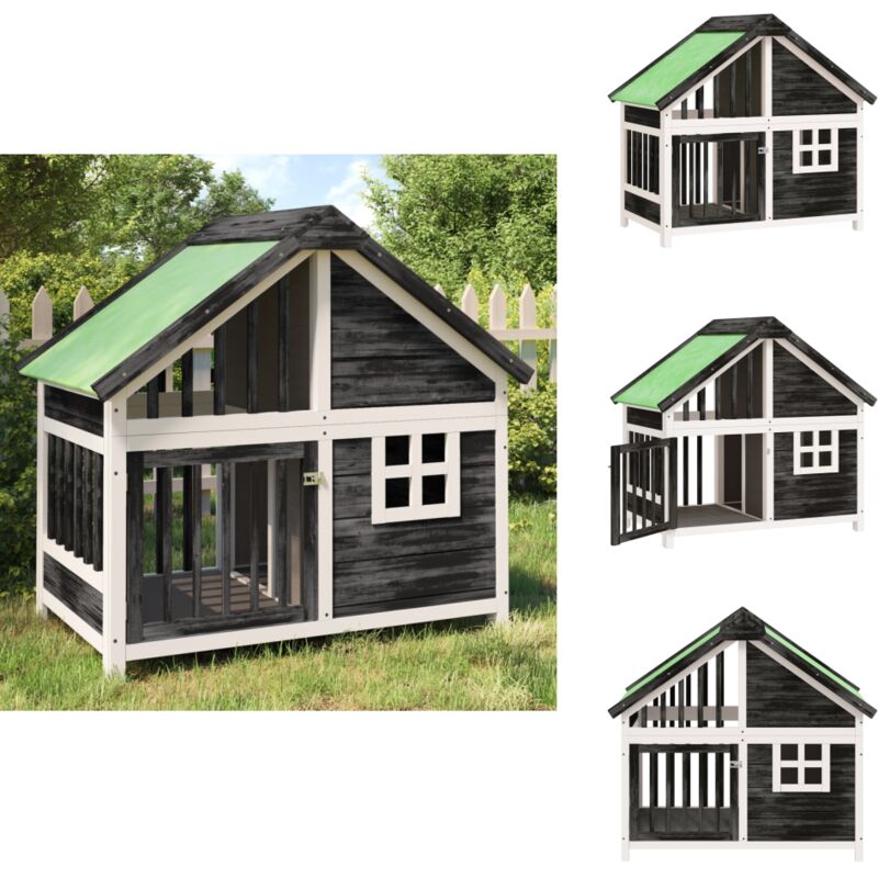 Vidaxl - Chenil gris 96x60,5x87 cm bois de pin solide - Niche Pour Chien - Chenil Extérieur - Abri Pour Chien - Maison Pour Chien - Refuge Animalier Vidaxl - Chenil gris 96x60,5x87 cm bois de pin solide - Niche Pour Chien - Chenil Extérieur - Abri Pour Chien - Maison Pour Chien - Refuge Animalier