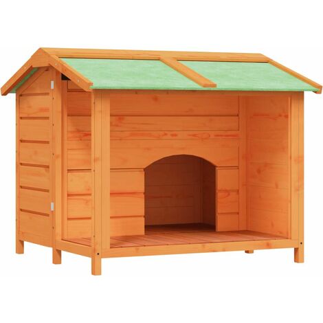 Chenil marron 96x87x80,5 cm bois de pin solide