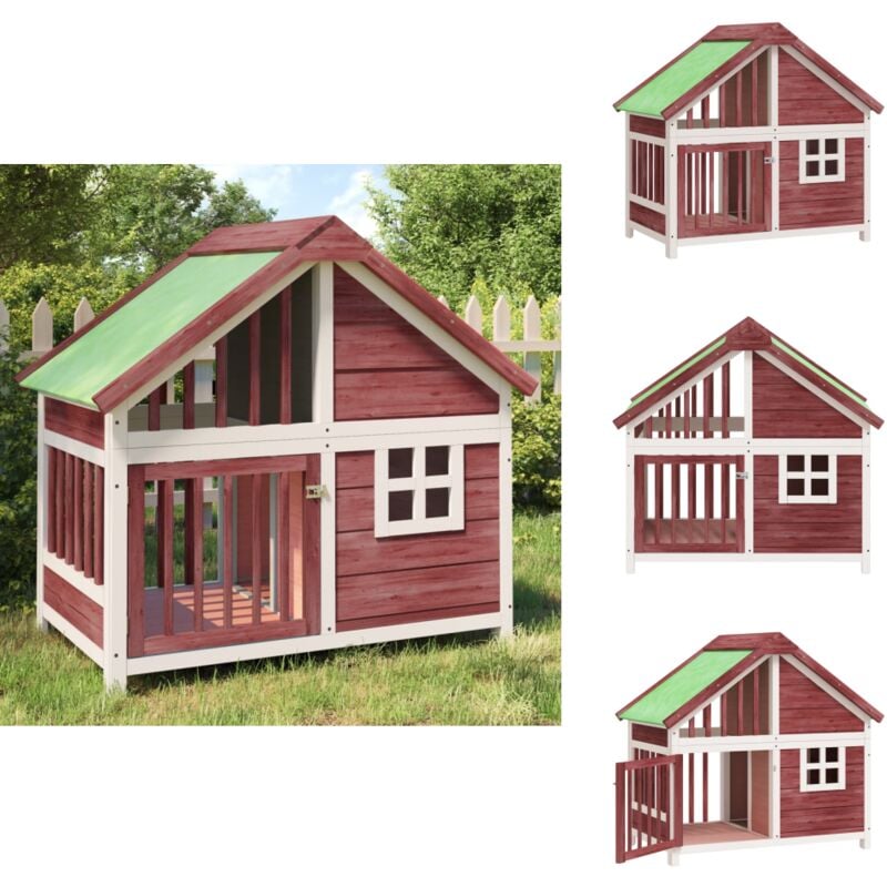 Vidaxl - Chenil moka 96x60,5x87 cm bois de pin solide - Niche Pour Chien - Chenil Extérieur - Abri Pour Chien - Maison Pour Chien - Refuge Animalier