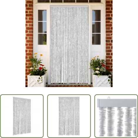 Chenilla -  Cortina antimoscas chenilla gris 100x230 cm