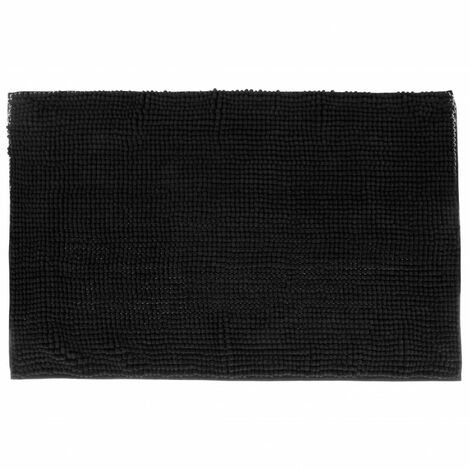 Chenille-Badeteppich 50 x 80 cm Atmosphéra - Schwarz