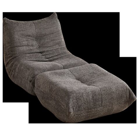 Chenille Togo Sofa with footrest,Boden-Loungesessel, Armloser Akzentstuhl,Sitzsack Sofa, Togo Stil Kamin Lounge Stuhl mit Memory Schaum,Bequemer Bodensofa für Wohnzimmer,Schlafzimmer,Gaming und Büro
