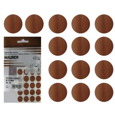 Cherry selbstklebende Schraubenabdeckungen (Blister 20 Stück)