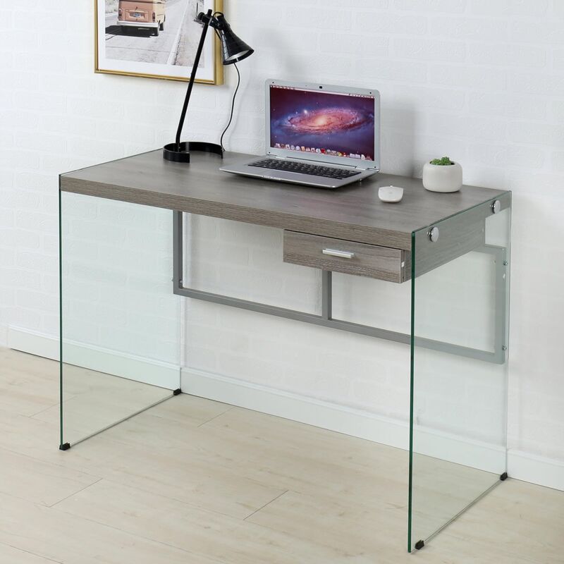Cherrytree Furniture Contemporary Metal Frame Glass Top