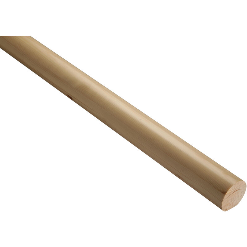 Cheshire Mouldings - Pine Mopstick Handrail - 54 x 54 x 1800mm (2 Pack)