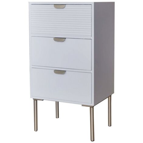 Chest of Drawer - Wood - L30 x W40 x H75 cm - White