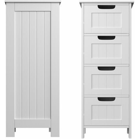 Chest of Drawers for Bathroom Bedroom Living Room Kitchen Office Hallway, 4-Drawer Floor Standing Cabinet
