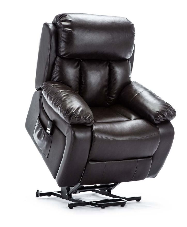 Chester Brown Dual Rise Leather Recliner Chair
