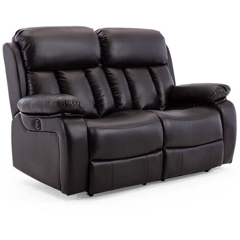 CHESTER HIGH BACK ELECTRIC BOND GRADE LEATHER RECLINER 3+2+1 SOFA ARMCHAIR SET