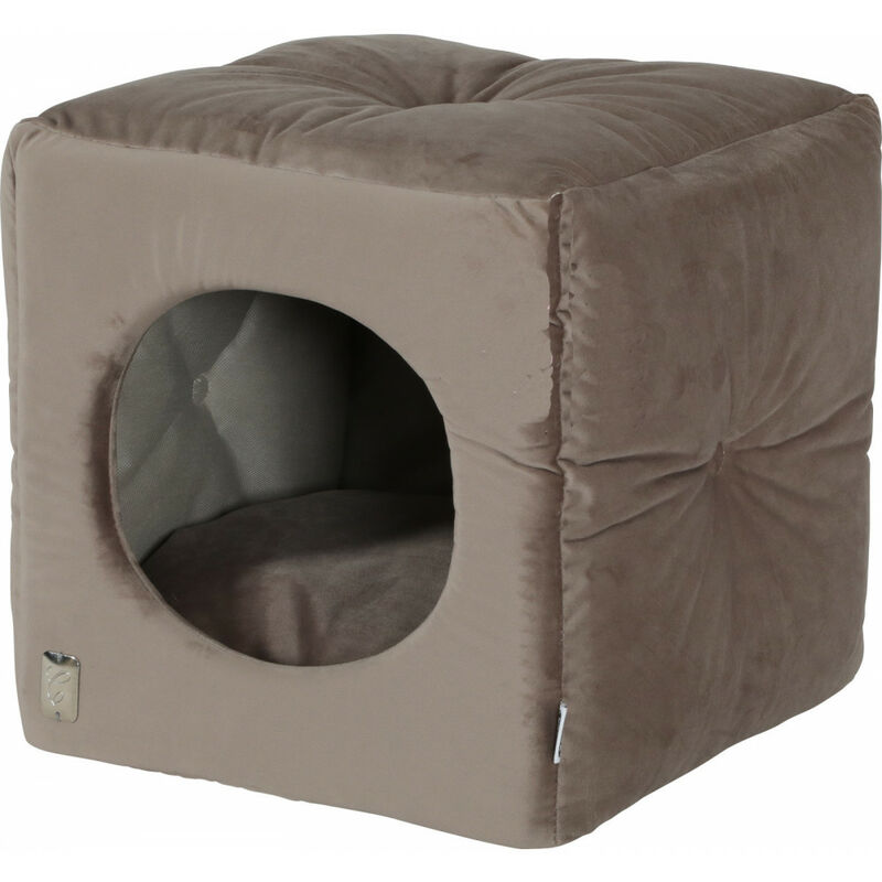 

Chesterfield Chambord Taupe cube. 35 cm. para gatos.