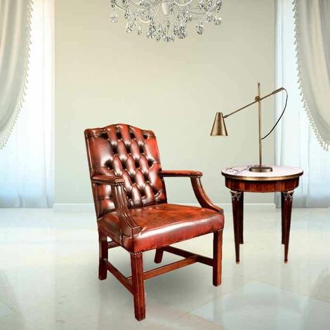 Chesterfield dining online chairs leather