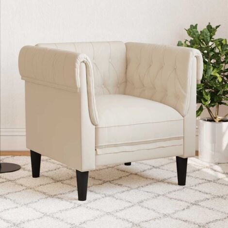 Chesterfield Sessel aus Leinen