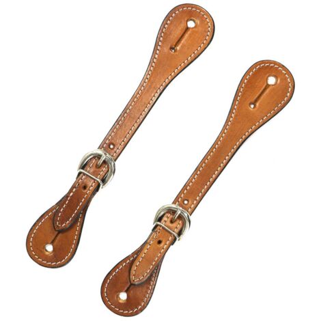 Chestnut Rosso - Cinturini in cuoio per speroni con cuciture