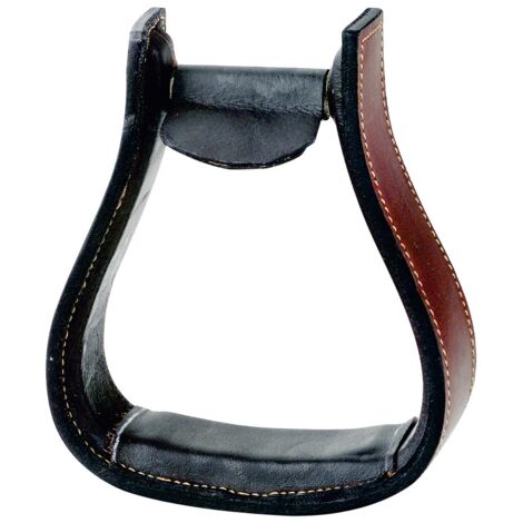 Chestnut rosso - Etriers de selle australiens recouverts de cuir
