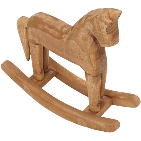 Cheval à Bascule en Bois de Pin Artisanal, Décoration Équestre pour Intérieur, Chambre ou Bureau