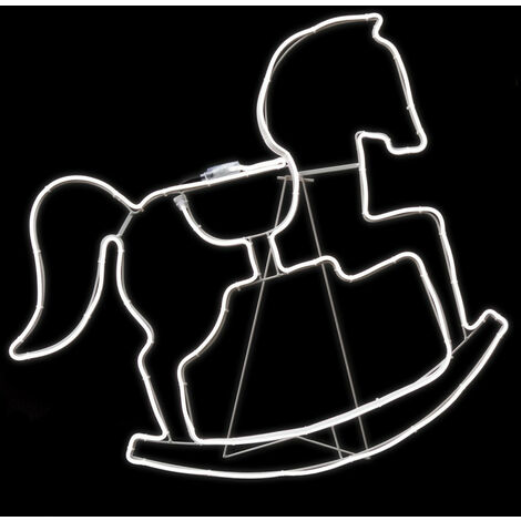 Cheval à bascule lumineux blanc froid