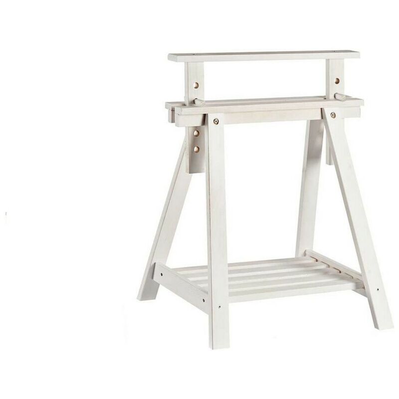 Bigbuy - Chevalet blanc en bois de pin (70 x 45 x 70 cm)