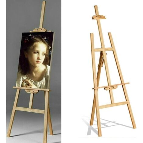 Chevalet d'artiste, support de chevalet en bois, chevalet de studio réglable de 1,5 m, support de peinture en toile, support portable pour peinture, croquis, mariage, exposition, facile à assembler
