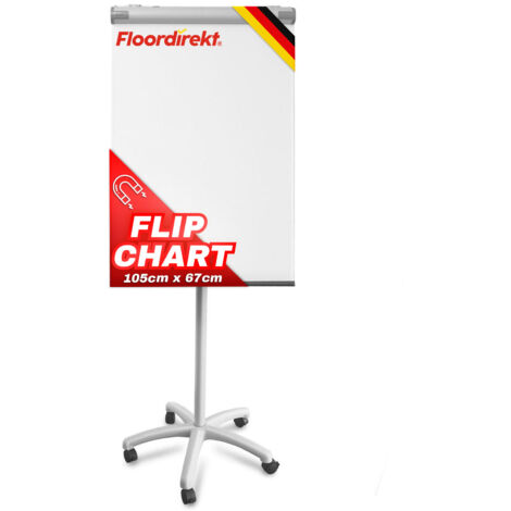 Chevalet de conférence mobile 67 x 105 cm – Surface magnétique inscriptible – Roulettes verrouillables – Base étoilée stable – Master Of Boards