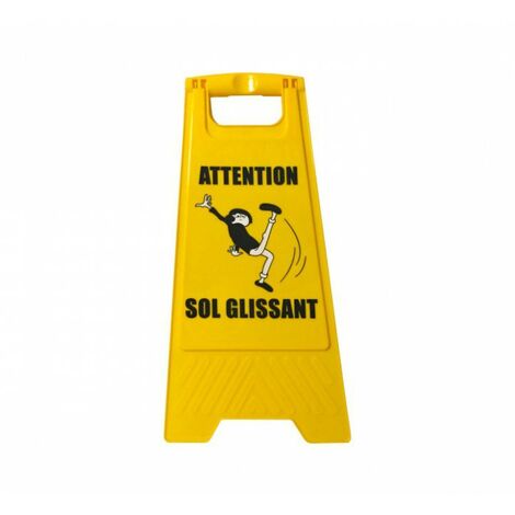 Chevalet de signalisation ATTENTION SOL GLISSANT - Multicolour