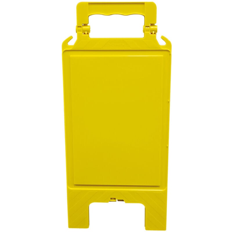Chevalet de signalisation au sol vierge, neutre, de couleur jaune - Chevalet jaune