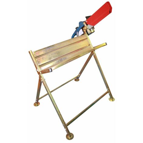 Chevalet de tronçonnage en acier galvanisé avec mécanisme de fixation de la tronçonneuse - Largeur:92 cm- Hauteur:86 cm (Livré s