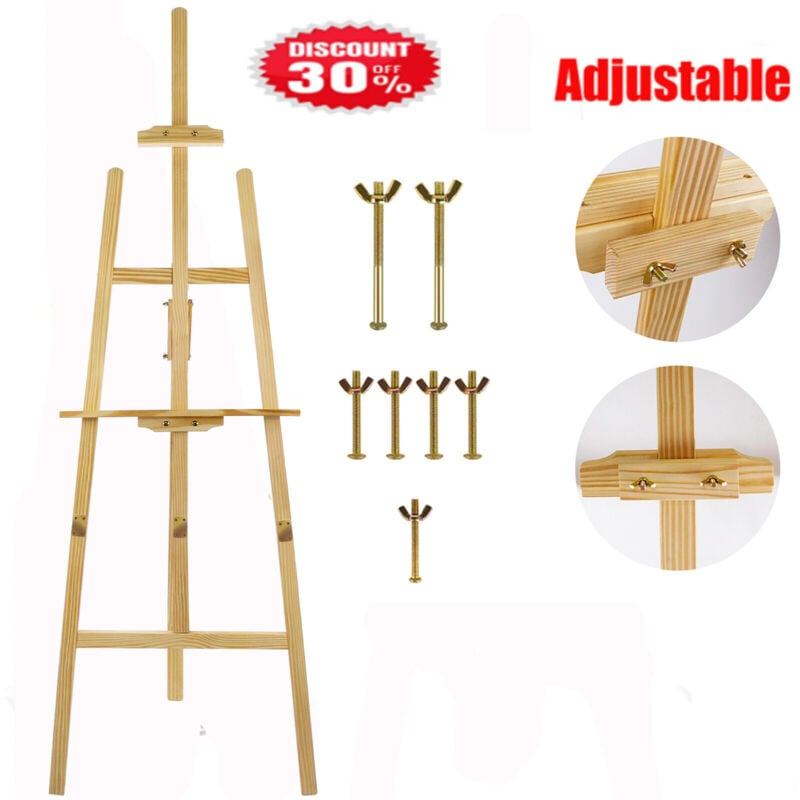 Chevalet en bois Chevalet d'atelier en bois de hêtre Chevalet sur pied en bois 69inch
