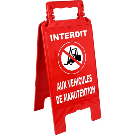 Chevalet Interdit aux véhicules de manutention - 4291093 - rouge