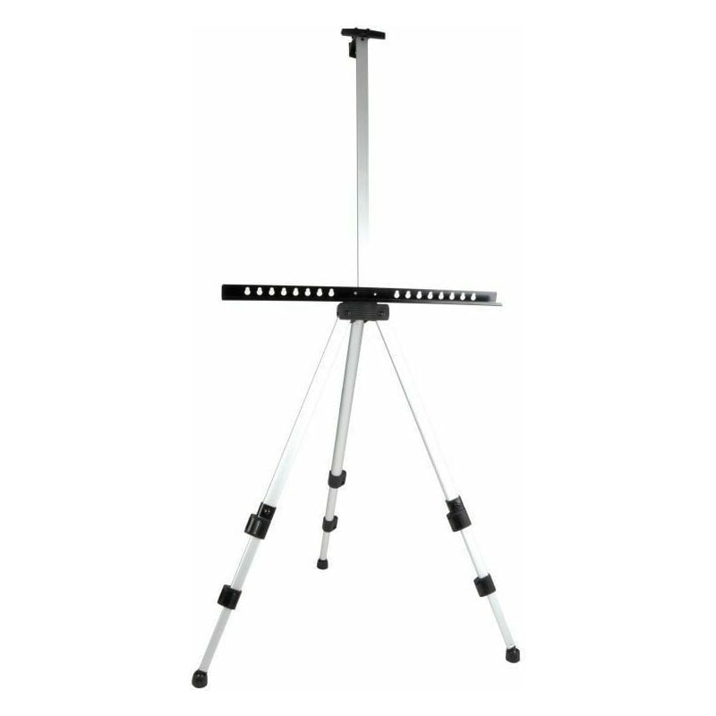Chevalet portatif et règlable en aluminium - Argenté - l 76 x l 58 x h 120 à 165 cm - Livraison gratuite - Argenté