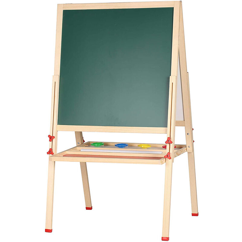 Chevalet pour Enfants Tableau de Dessin Magnétique Double Faces - Vert